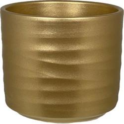 HS Potterie Berlin bloempot keramiek 23x19.5cm goud