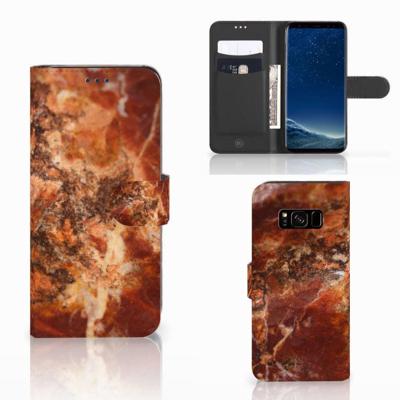 Samsung Galaxy S8 | Bookcase | Marmer Bruin Samsung Galaxy S8 | Bookcase | Marmer Bruin