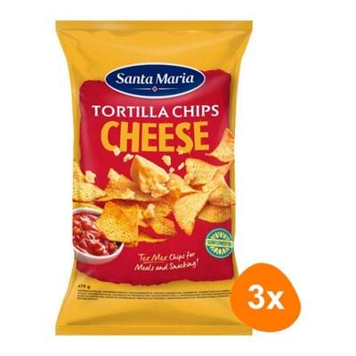 Santa Maria - Tortilla Chips Cheese - 3x 475g
