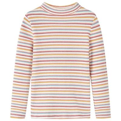 Kindershirt met lange mouwen en lage col 116 gestreept ecru Kindershirt met lange mouwen en lage col 116 gestreept ecru