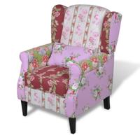Fauteuil met patchwork ontwerp stof - thumbnail
