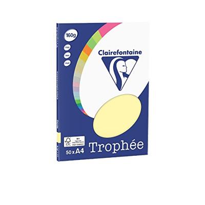 Geel A4 papier 160 gram 50 vel Clairefontaine Trophée