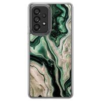 Samsung Galaxy A52 hybride hoesje - Green waves - thumbnail