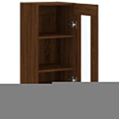 Dressoir 34,5x34x90 cm bewerkt hout bruineikenkleurig - thumbnail