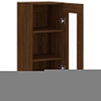 Dressoir 34,5x34x90 cm bewerkt hout bruineikenkleurig - thumbnail