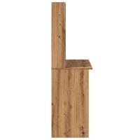 Bureau met schappen 102x45x148 cm bewerkt hout artisanaal eiken - thumbnail
