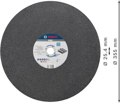 Bosch Accessories Bosch Power Tools 2608601238 Doorslijpschijf recht 355 mm 1 stuk(s) Metaal