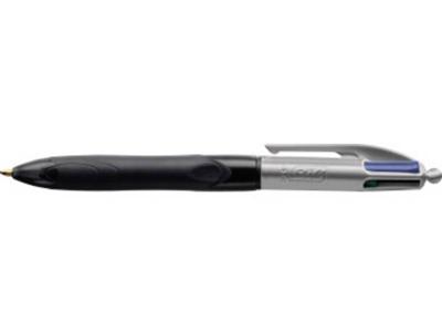 Bic Colours Grip Pro 4-kleurenbalpen, medium, klassieke inktkleuren, lichaam donkergrijs Bic Colours Grip Pro 4-kleurenbalpen, medium, klassieke inktkleuren, lichaam donkergrijs