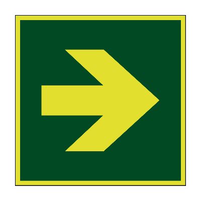 Richtingaanwijzing lichtgevend - 150 x 150 mm - Kunststof bord