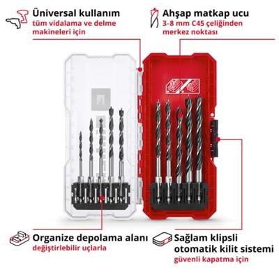Einhell 108733 Hout-spiraalboorset 10-delig 3 mm, 4 mm, 5 mm, 6 mm, 7 mm, 8 mm 1 set(s) Einhell 108733 Hout-spiraalboorset 10-delig 3 mm, 4 mm, 5 mm, 6 mm, 7 mm, 8 mm 1 set(s)