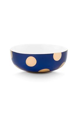 Pip Studio Set/2 Kommen Dot Delight Navy/Goud 15cm Pip Studio Set/2 Kommen Dot Delight Navy/Goud 15cm