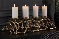 Elegante kaarsenhouder ABSTRACT 60cm goud voor 4 kaarsen - 41280 - thumbnail