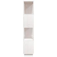 Boekenkast/kamerscherm 80x25x132 cm massief grenenhout wit - thumbnail