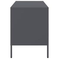 Tv-meubel 68x39x50,5 cm staal antracietkleurig - thumbnail