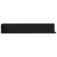 Wandschappen 2 st 100x16,5x16,5 cm bewerkt hout zwart - thumbnail