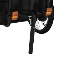 Fietstrailer/trekwagen 155x60x83 cm staal zwart - thumbnail