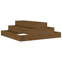 VidaXL Plantenbak 80x80x27 cm massief grenenhout honingbruin - thumbnail