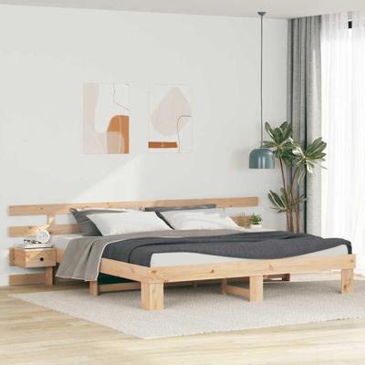 Bedframe met lade Bruin Massief hout