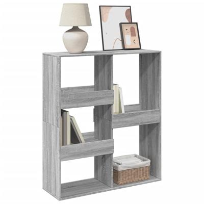Boekenkast 100x33x175 cm bewerkt hout grijs sonoma eikenkleurig