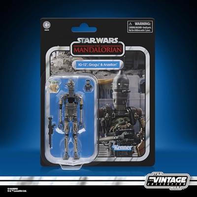 Star Wars: The Mandalorian Vintage Collection Action Figure 3-Pack IG-12, Grogu & Anzellan 10 cm