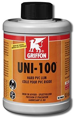 Griffon UNI-100 Hard PVC-Lijm Flacon met borstel - 250ml - thumbnail