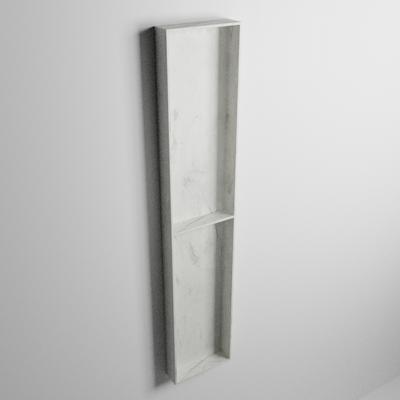 MONDIAZ EASY Nis 89,5x29,5cm in solid surface kleur Opalo. 2 vakken geschikt voor in- of opbouw MONDIAZ EASY Nis 89,5x29,5cm in solid surface kleur Opalo. 2 vakken geschikt voor in- of opbouw