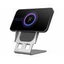 Sandberg Wireless Charger Stand 15W Alu Smartphone Grijs USB Draadloos opladen Snel opladen Binnen - thumbnail