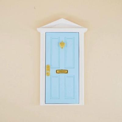 1:12 Doll House miniatuur sprookje deur spelen huis speelgoed (hemelsblauw)