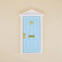 1:12 Doll House miniatuur sprookje deur spelen huis speelgoed (hemelsblauw) - thumbnail