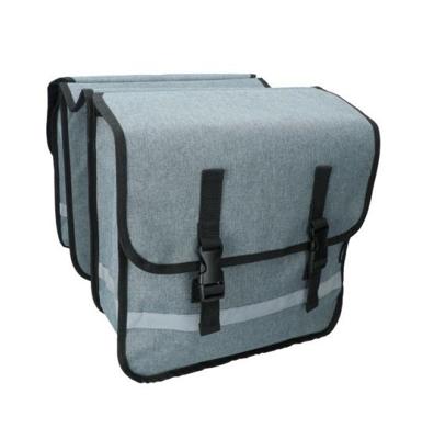 Dresco Dubbele fietstas 36 liter spatwaterdicht grijs
