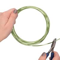 Vaessen Creative • aluminiumdraad triangle embossed 2.8mmx5m apple green - thumbnail