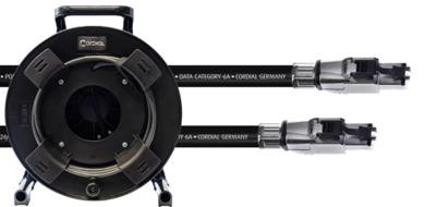 Cordial 15628 RJ45 Netwerkkabel, patchkabel CAT 6A S/FTP 50.00 m Zwart PUR-mantel 1 stuk(s)