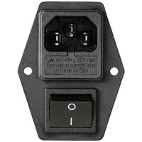 TRU COMPONENTS TC-10101524 Netfilter Met IEC-connector, Met schakelaar 250 V/AC 4 A 1.2 mH 1 stuk(s) - thumbnail