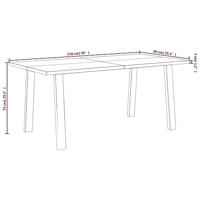 Eettafel 150x90x75 cm massief acaciahout - thumbnail