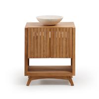 Kave Home Badkamermeubel 'Kuveni' Met 2 deuren, Teakhout (excl. waskom) - thumbnail