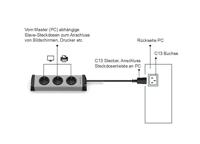 Stekkerdoos 3-voudig Grijs Randaarde stekker Ehmann Vario Linea - thumbnail