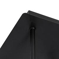 QAZQA Moderne plafondlamp zwart 5-lichts met smoke glas - Athens - thumbnail