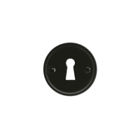 HDD Pro Sleutelplaatje Rond Retro 48 Mm Plat Zwart - thumbnail