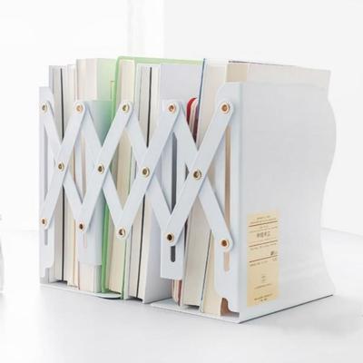 Aanpassen boekenplank grote metalen Boekensteun Bureauhouder staan voor boeken cadeau briefpapier (wit)
