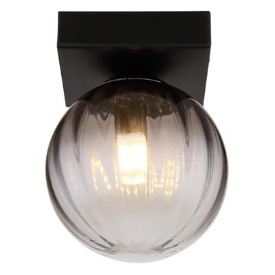 Globo PlafondlampDallerta zwart met smoke glas - 15216-1