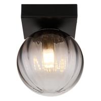 Globo PlafondlampDallerta zwart met smoke glas - 15216-1 - thumbnail