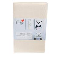 Carbotex hoeslaken Jersey 60 x 120 cm katoen ivoor - thumbnail