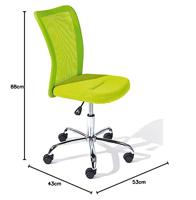 Bureaustoel Bonnie - groen - Leen Bakker - thumbnail