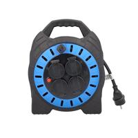 AS Schwabe 16151 Kabelafroller 15 m Zwart Randaarde stekker - thumbnail