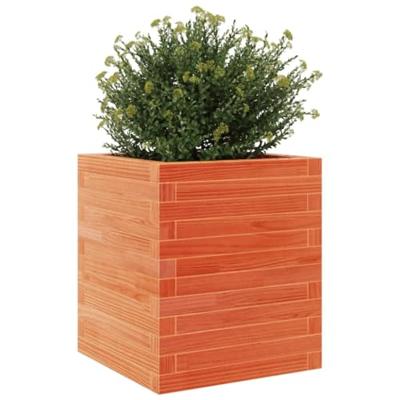 VidaXL Plantenbak 40x40x46 cm massief grenenhout wasbruin