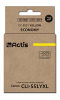 Actis KC-551Y-inkt (Canon CLI-551Y-vervanger; standaard; 12 ml; geel) - thumbnail