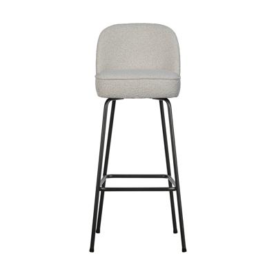 WOOOD Barkruk 'Vogue' Bouclé, kleur Naturel (zithoogte 80cm)