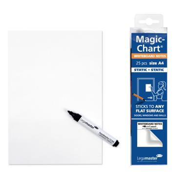 Magic-chart notes Legamaster whiteboard 20x30cm wit 25 vel