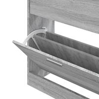 Schoenenkast 63x24x81 cm bewerkt hout grijs sonoma - thumbnail