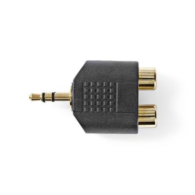 Nedis CAGP22940BKG Stereo Audioadapter 3,5 Mm Male - 2x Rca Female 10 Stuks Zwart Nedis CAGP22940BKG Stereo Audioadapter 3,5 Mm Male - 2x Rca Female 10 Stuks Zwart